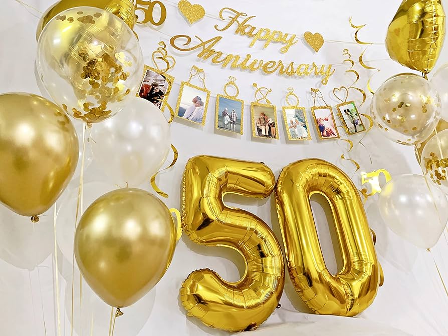 Ballonnen 50 jarig huwelijk – Maak je gouden jubileum onvergetelijk