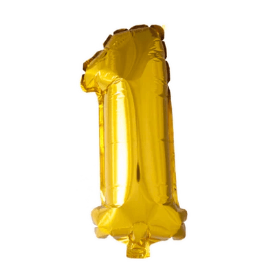 Gouden cijfer ballonnen 41 cm - Ballonnenshop.nl