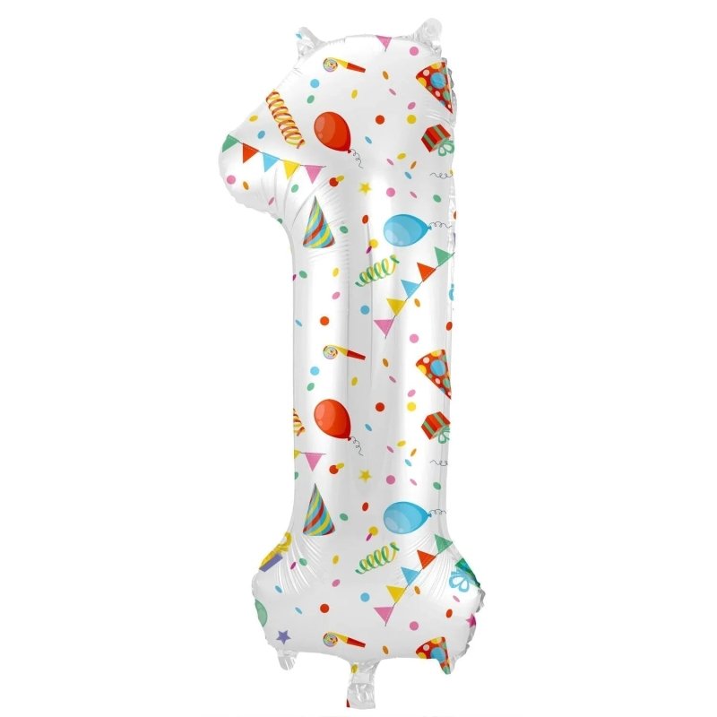 Joyful party cijfer ballonnen 86 cm - Ballonnenshop.nl