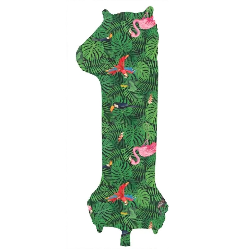 Jungle cijfer ballonnen 86 cm - Ballonnenshop.nl