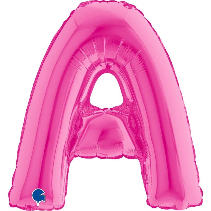 Roze letter ballonnen 35 cm - Ballonnenshop.nl