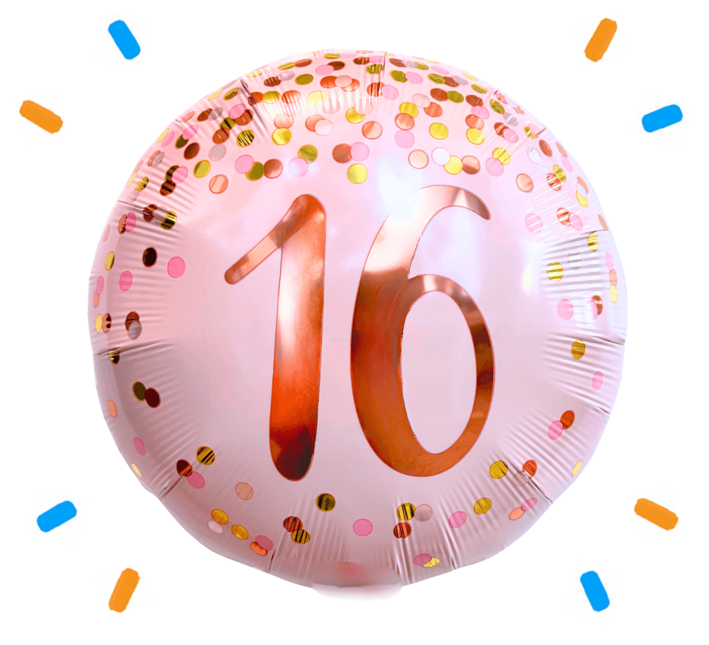 16 Jaar Helium Ballon Roze - Gevuld Met Helium - 46 cm - Ballonnenshop.nl