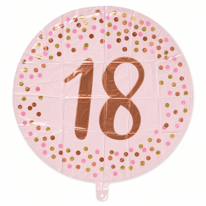 18 Jaar Folie Ballon Roze - 46 cm - Ballonnenshop.nl