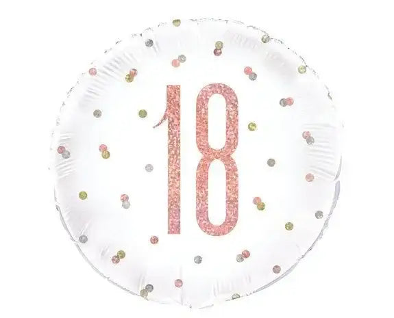 18 Jaar Folie Ballon Wit 45 cm - Ballonnenshop.nl