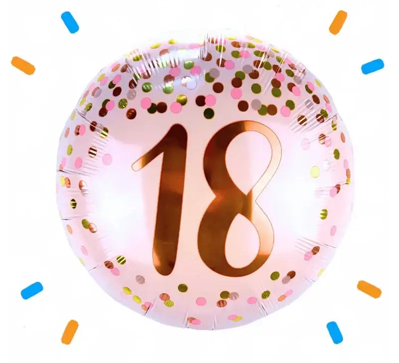 18 Jaar Helium Ballon Roze - Gevuld Met Helium - 46 cm - Ballonnenshop.nl