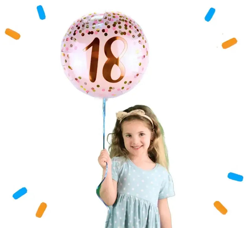 18 Jaar Helium Ballon Roze - Gevuld Met Helium - 46 cm - Ballonnenshop.nl