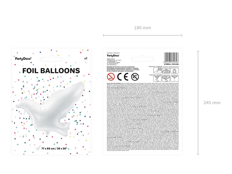 Duif Helium Ballon 77 cm