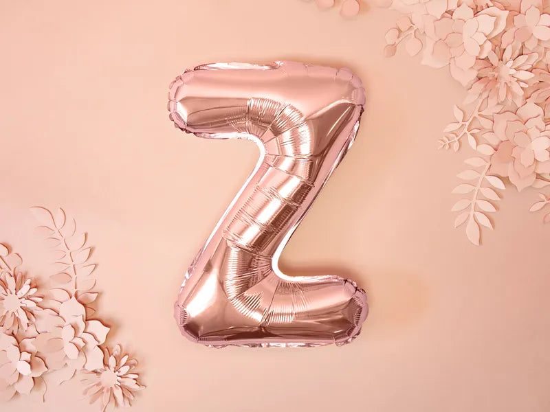 Letter Ballon Z Rose Goud - 35 cm