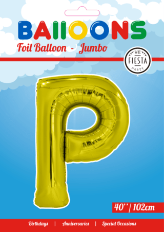 Letter Ballon P Goud 102 cm