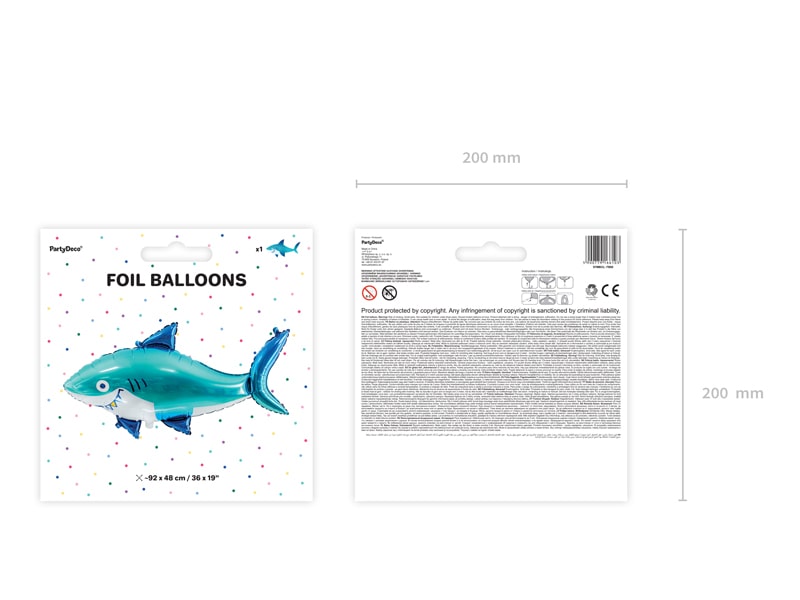 Haai Helium Ballon 102 cm