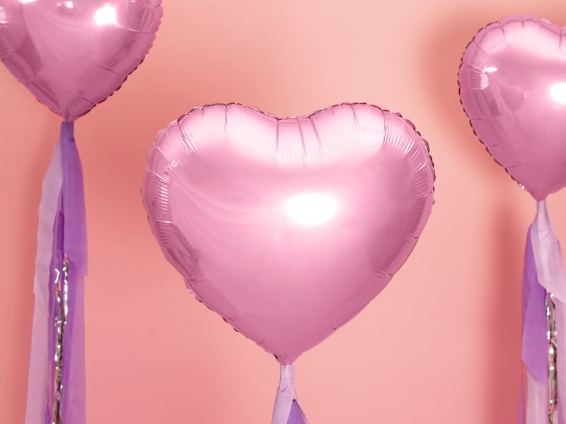 Hart Ballon Roze 45 cm