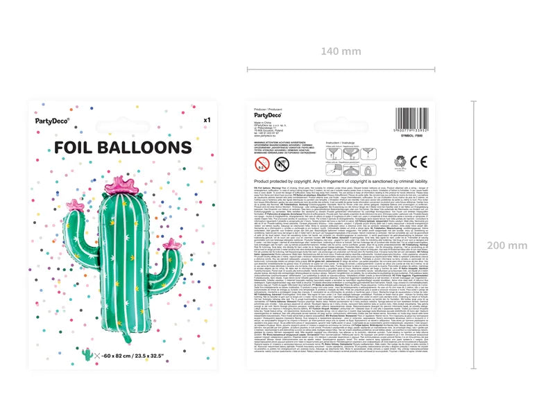 Cactus Helium Ballon 82 cm