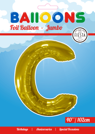 Letter Ballon C Goud 102 cm