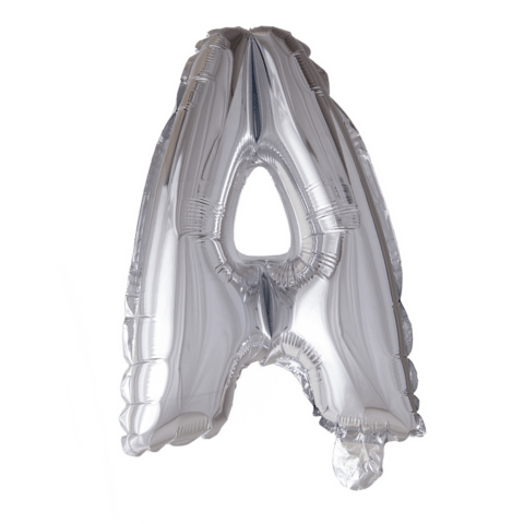 Letter Ballon A - Zilver - 41 cm