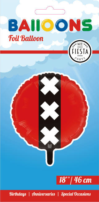 Amsterdamse Vlag Helium Ballon - 45 cm