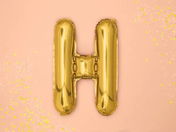 Letter Ballon H Goud - 35 cm