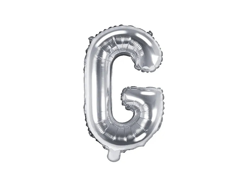 Letter Ballon G Zilver - 35 cm