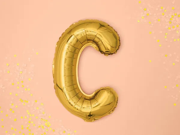 Letter Ballon C Goud - 35 cm