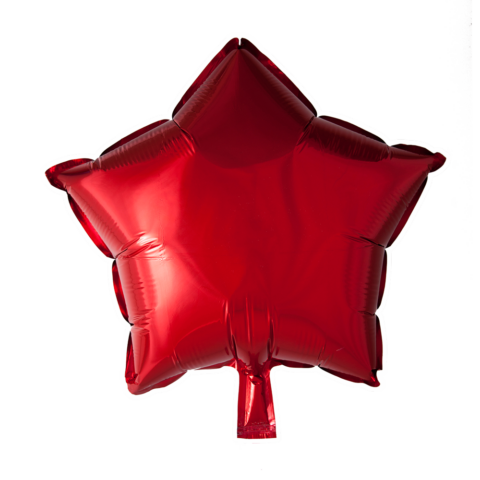 Ster Rood Helium Ballon - 46 cm