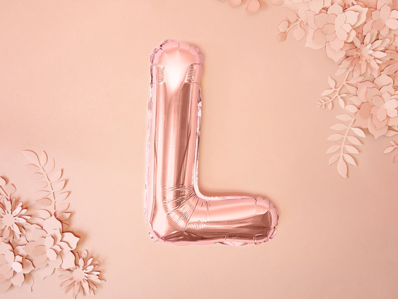 Letter Ballon L Rose Goud - 35 cm