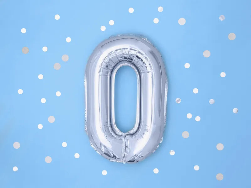 Letter Ballon O Zilver - 35 cm