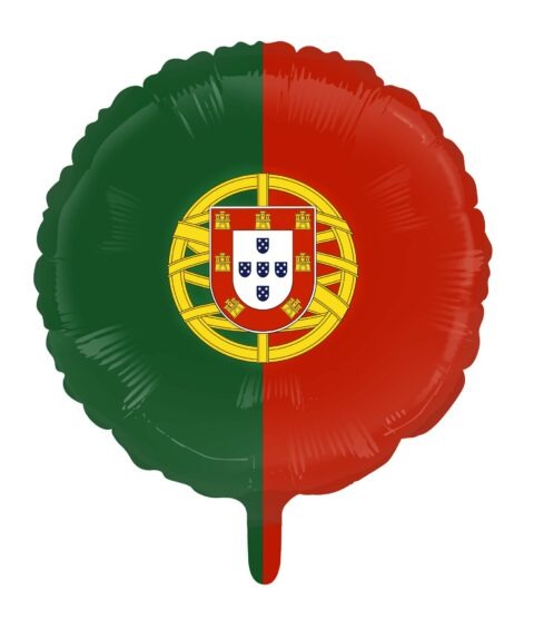 Portugese Vlag Helium Ballon - 45 cm