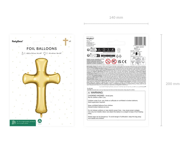 Kruis Helium Ballon - 103,5 cm