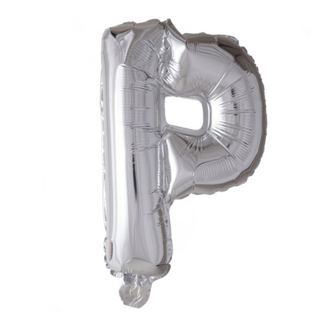 Letter Ballon P Zilver 102 cm
