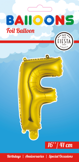 Letter Ballon F - Goud - 41 cm