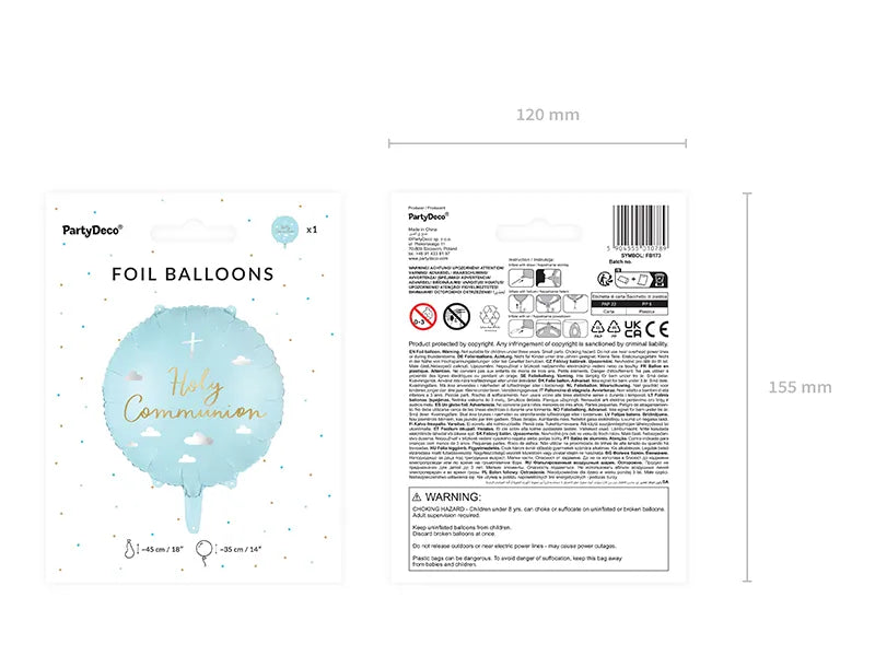 Holy Communion Helium Ballon 45 cm
