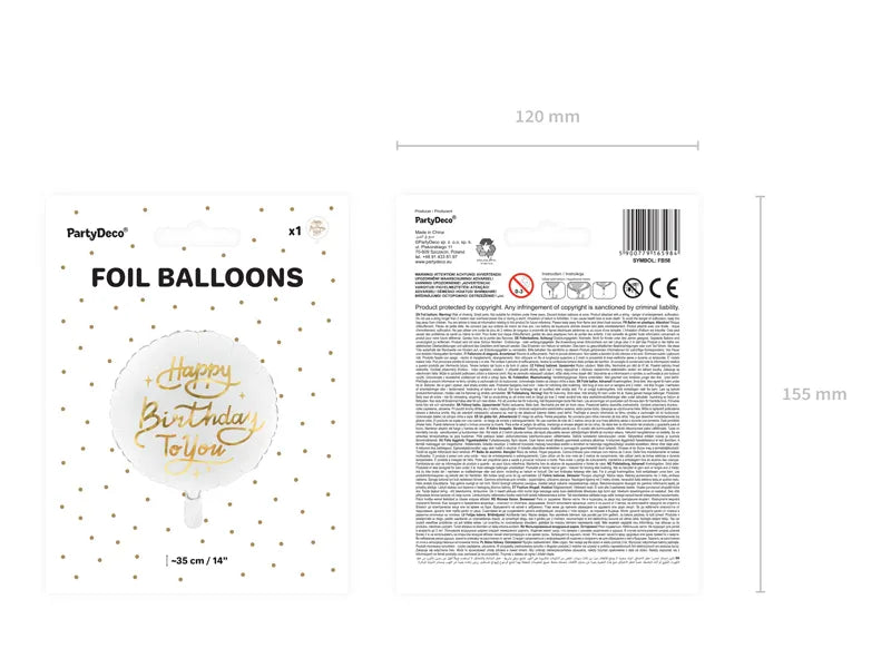 Happy Birthday To You Helium Ballon 35 cm