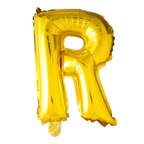 Letter Ballon R Goud 102 cm