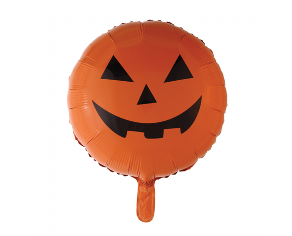 Halloween Pompoen Helium Ballon - Gevuld Met Helium - 45 cm