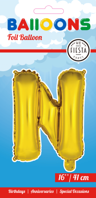 Letter Ballon N - Goud - 41 cm
