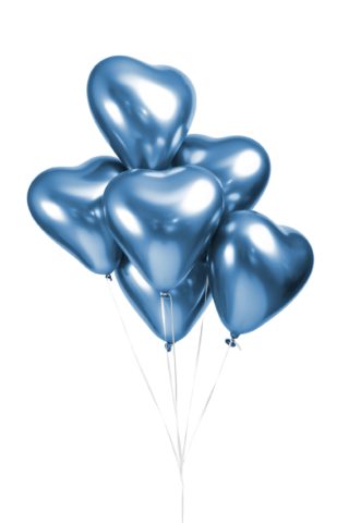 Blauwe Hartjes Ballonnen - 6 stuks - 30 cm