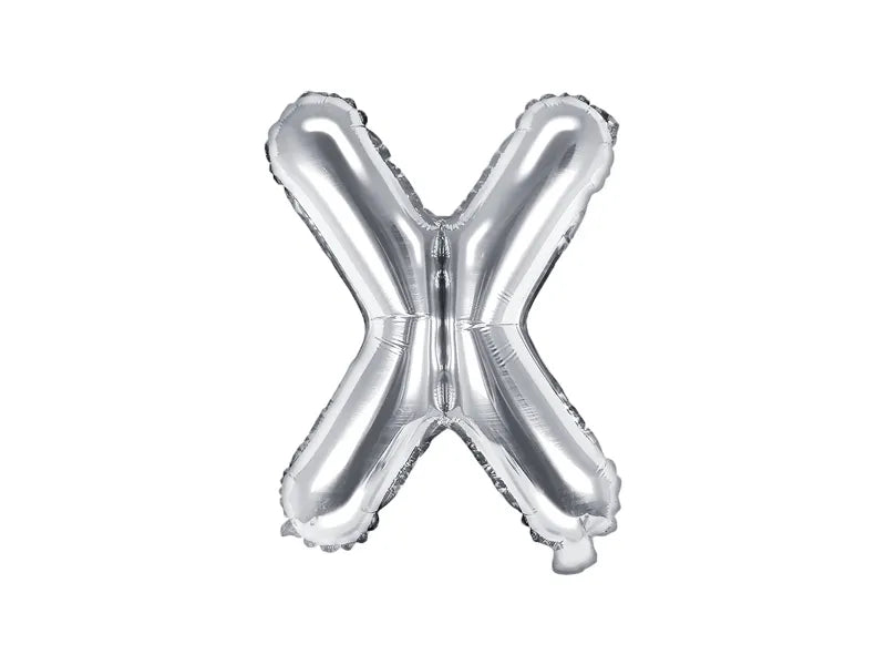 Letter Ballon X Zilver - 35 cm