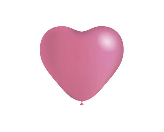Roze Hartjes Ballonnen - 6 stuks - 25 cm