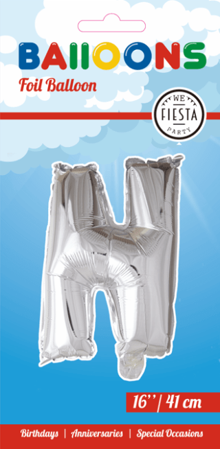 Letter Ballon N - Zilver - 41 cm