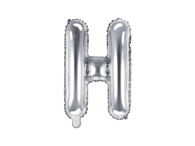 Letter Ballon H Zilver - 35 cm
