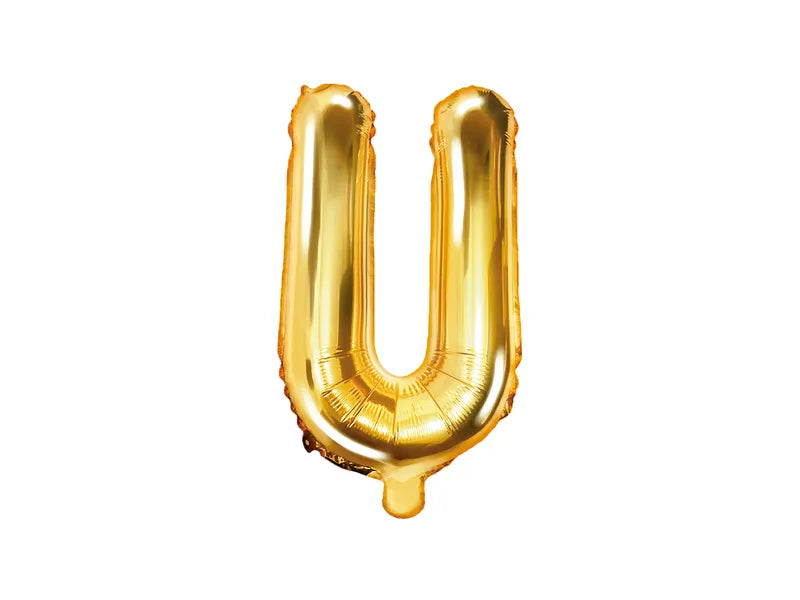 Letter Ballon U Goud - 35 cm
