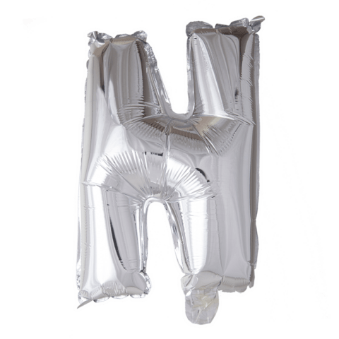 Letter Ballon N Zilver 102 cm