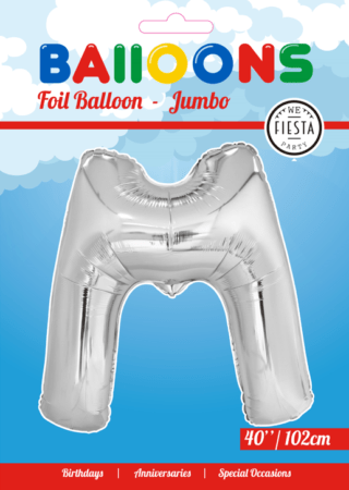 Letter Ballon M Zilver 102 cm