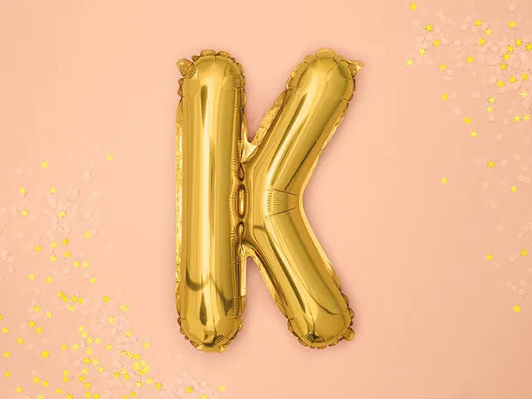 Letter Ballon K Goud - 35 cm