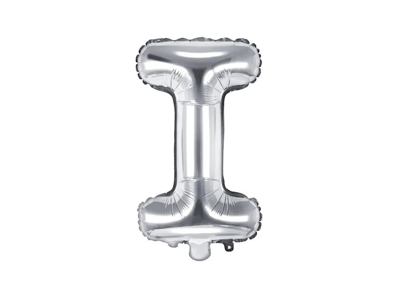 Letter Ballon I Zilver - 35 cm
