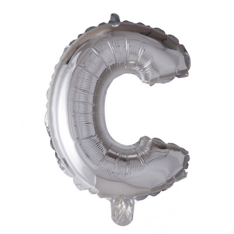 Letter Ballon C Zilver 102 cm
