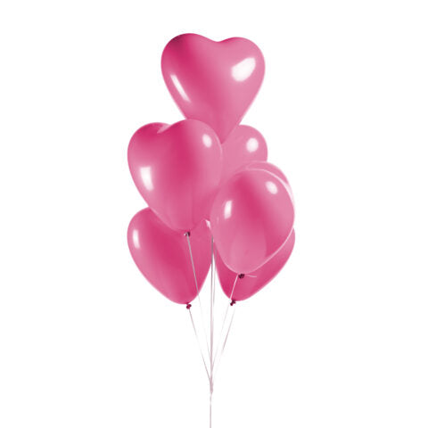 Roze Hartjes Ballonnen - 6 stuks - 30 cm