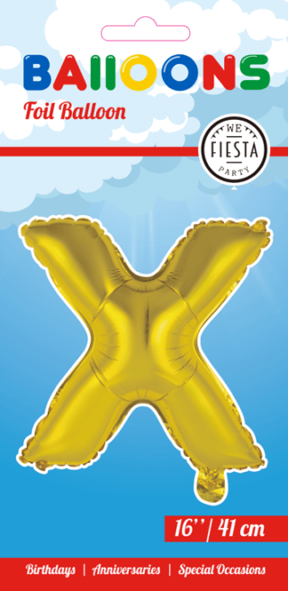 Letter Ballon X - Goud - 41 cm