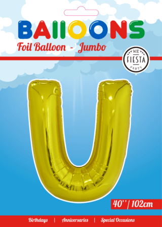 Letter Ballon U Goud 102 cm