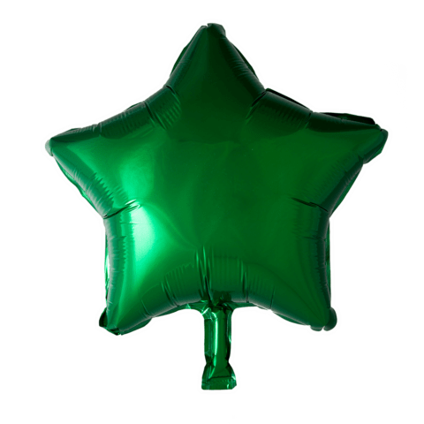 Ster Groen Helium Ballon - 46 cm