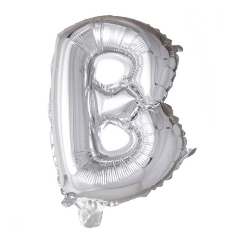 Letter Ballon B Zilver 102 cm